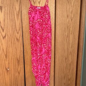 Japna Pink and Red Maxi Dress